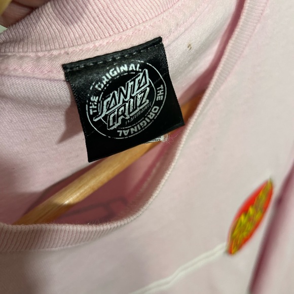Santa Cruz Pink Logo Long Sleeve Tee Large Alstyle Skateboard Shirt Skater - Picture 6 of 6